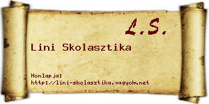Lini Skolasztika névjegykártya